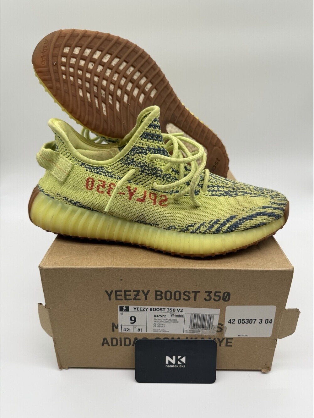 adidas - Yeezy Boost 350 V2 - Low Semi Frozen Yellow - Size 9M
